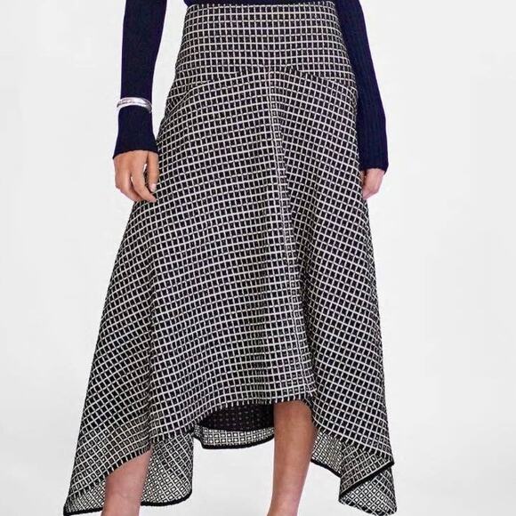 Proenza Schouler White Label NWOT Geo Broderie Anglaise Handkerchief Skirt Sz 10 - Picture 1 of 9